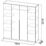 Шкаф 4-х створчатый 1600 ШК 5 в Керчи